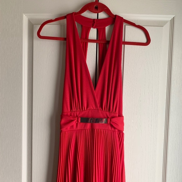 MARCIANO Red Pleated Dress - Picture 6 of 16